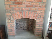 Repointed fireplace, handyman, brickwork