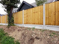 Concrete posts, close board panes, feather edge panel, fence installation, fence repairs