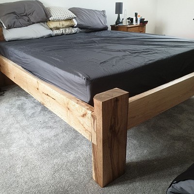Oak bed, bespoke bed, hardwood bed, handmade bed, solid wood bed, bespoke furniture