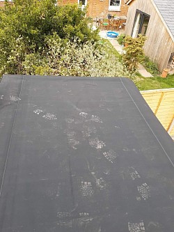 Rubber roof, flat roof, roof repair