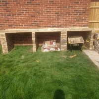 Bricklaying, garden kitchen, outside kitchen