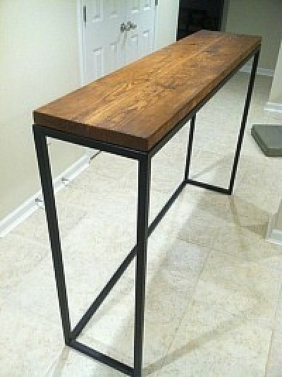 High bar oak plank Table, Bespoke furniture