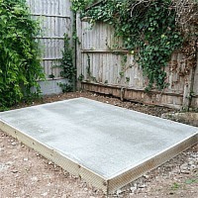 Shed Base, Concrete, Ground works