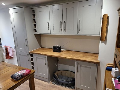 Bespoke kitchen area added to a new build to create more space